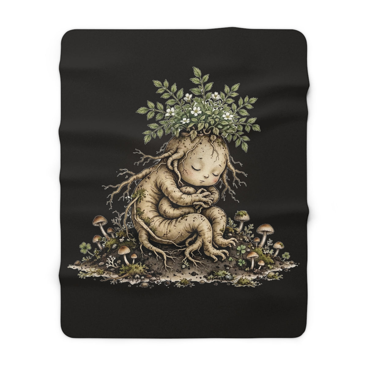 Apothecary of Thorns Sherpa Blanket - Mandrake - product photo 2