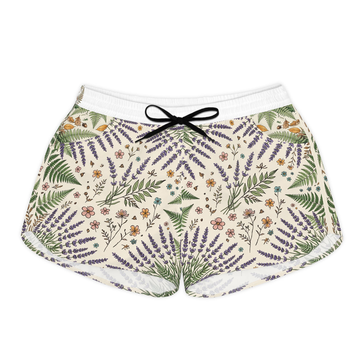 Women's Lavender & Fern Shorts - printed casual shorts