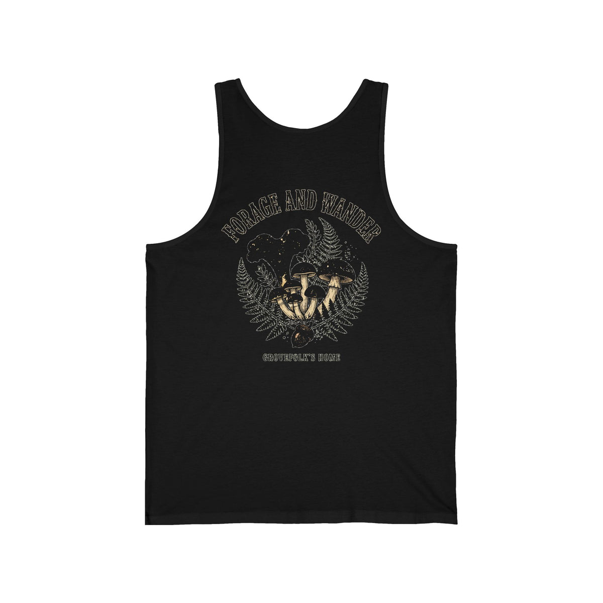 Pine Trail Tank with vintage pine forest artwork