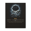 Apothecary of Thorns Canvas - Black Rose No. 1 - dark botanical illustration art print on canvas