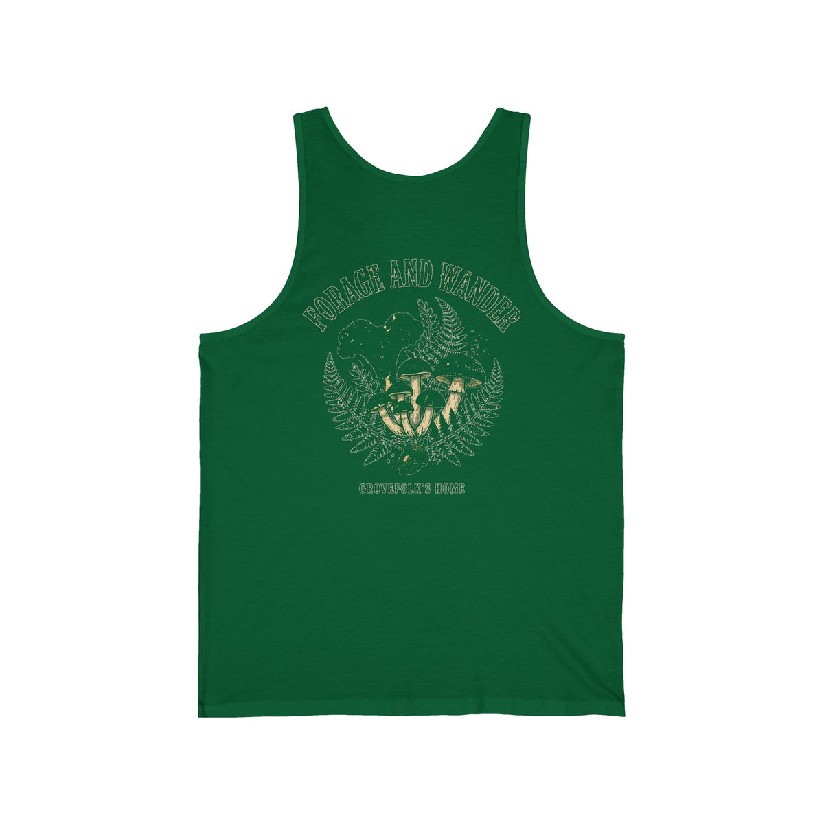 Pine Trail Tank with vintage pine forest artwork