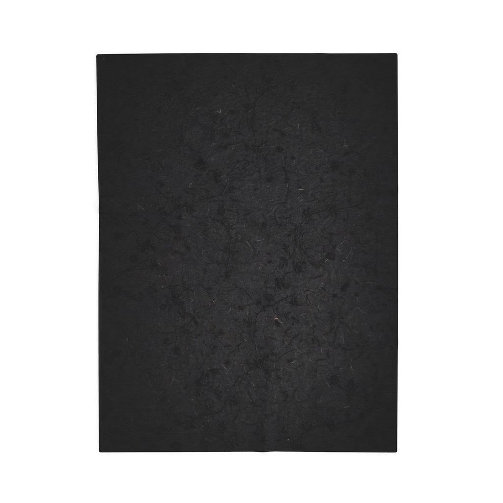Black Velveteen Throw Blanket - botanical illustration printed on a soft short-sleeve tee