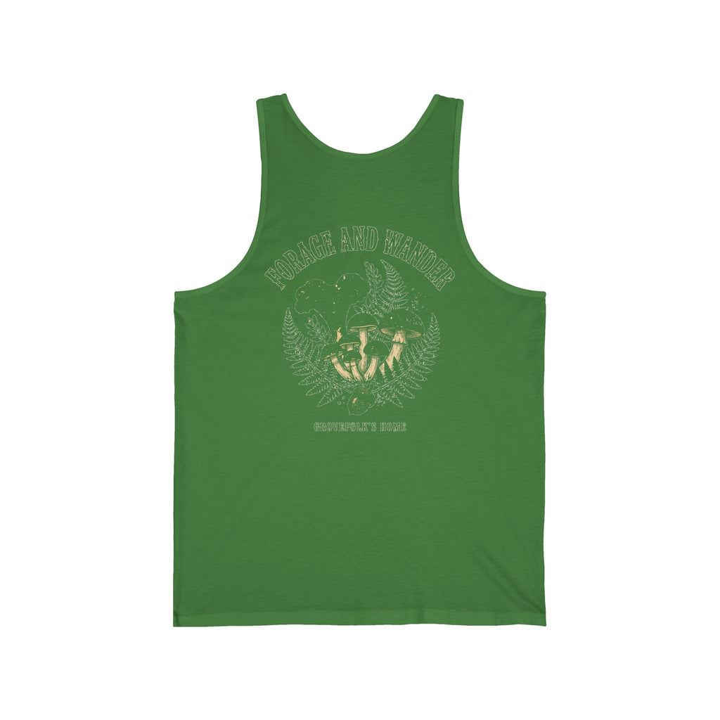 Pine Trail Tank with vintage pine forest artwork