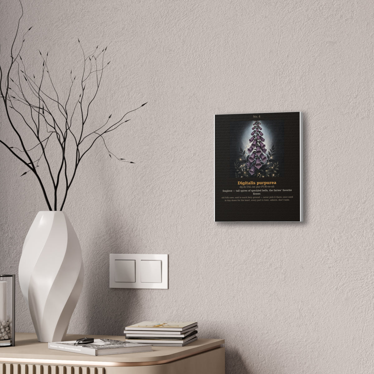 Apothecary of Thorns Canvas - Foxglove No. 4