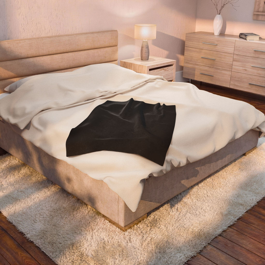 Black Velveteen Throw Blanket - product photo 4