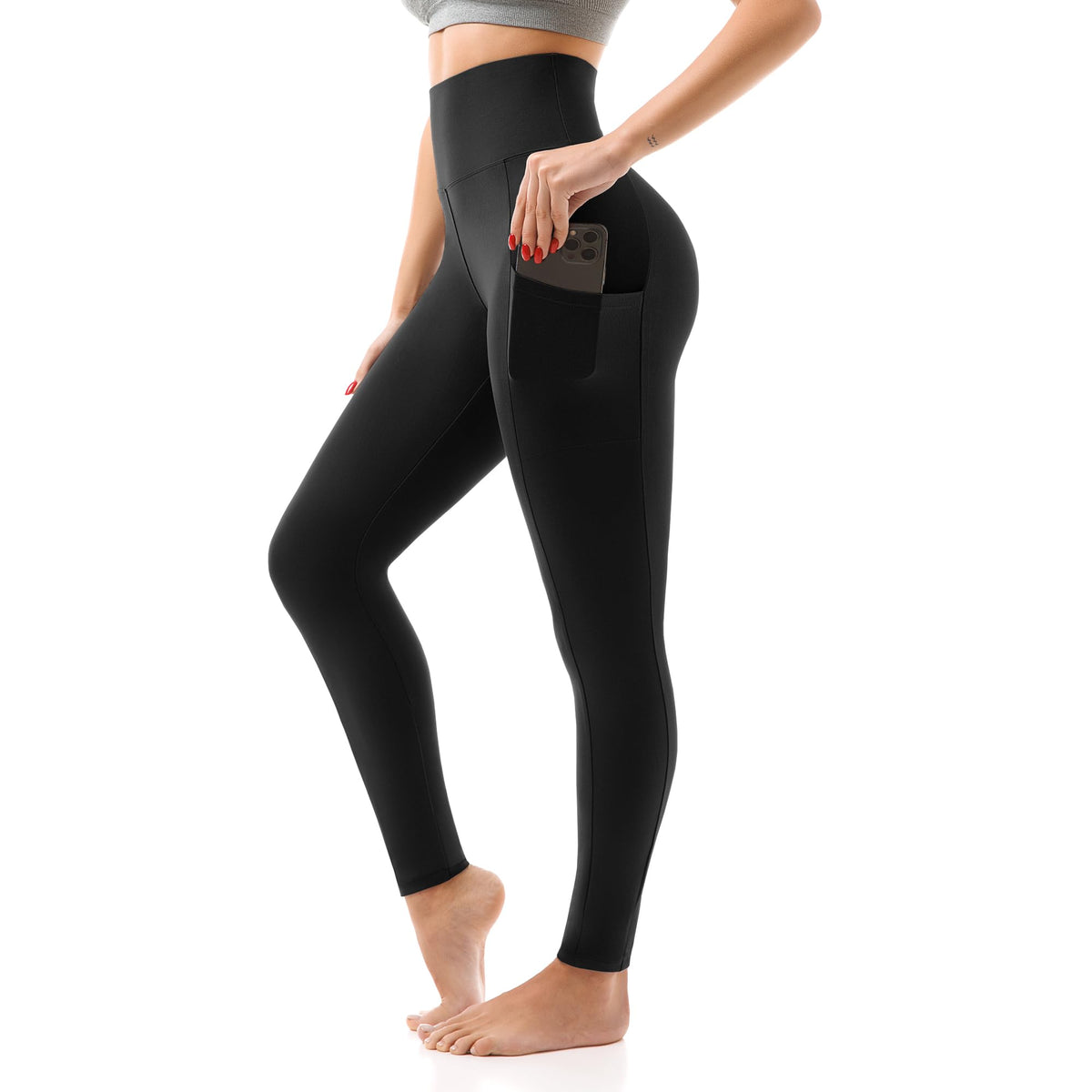 High-Waisted Leggings with Pockets