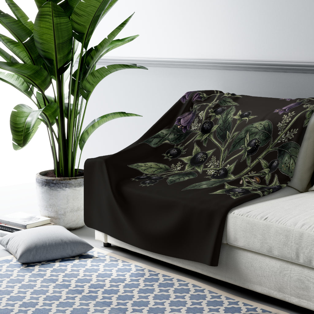 Apothecary of Thorns Sherpa Blanket - Belladonna