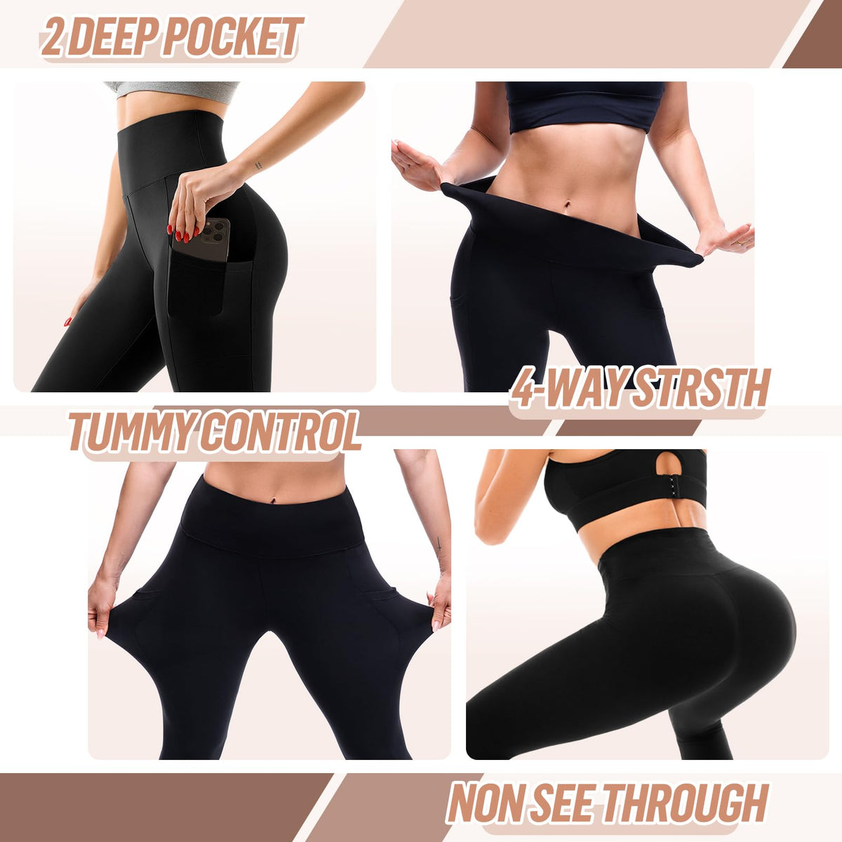 High-Waisted Leggings with Pockets